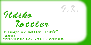 ildiko kottler business card
